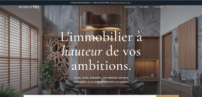 Site vitrine pour agence immobilière — Agence Horizon - Création de site internet