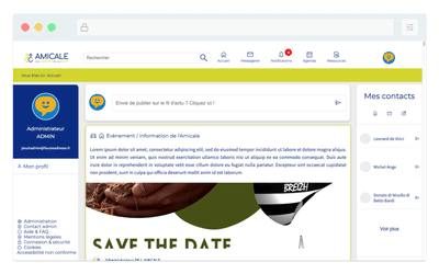 Réseau social d'entreprise - Mobile App