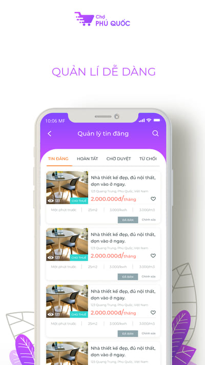 Cho Phu Quoc Online Marketplace - Mobile App