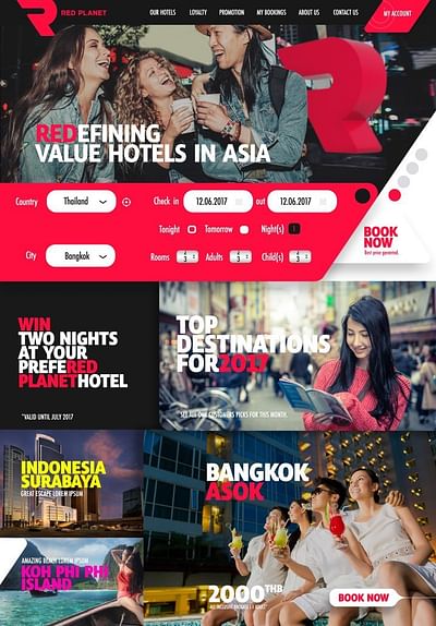 Red Planet Hotels - Réseaux sociaux