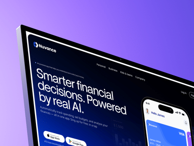 AI-Powered Personal Finance App. UI/UX and Web Design - Nuvance - Ergonomie (UX/UI)