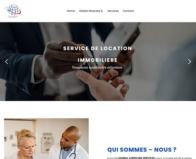 Site Vitrine - Global Afrocare Services - Diseño Gráfico