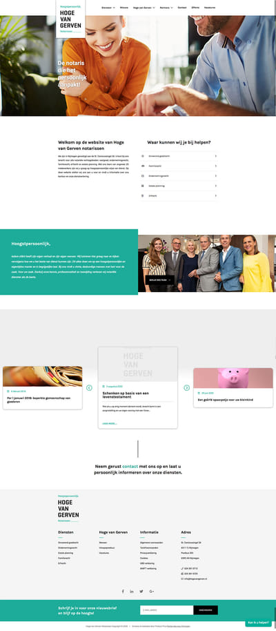 Website voor notaris - Website Creatie