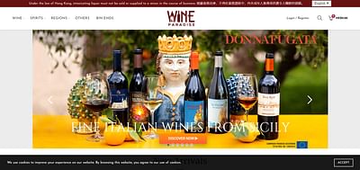 Wine Paradise | HK Online Premium Wine Store - Creazione di siti web