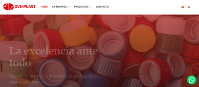 Nueva web de Ovniplast - Création de site internet