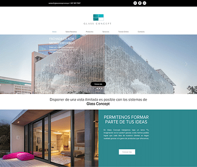 Glass Concept, S.A - Website Creation
