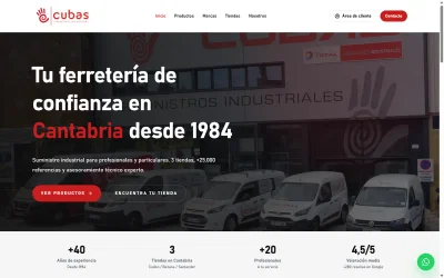 Ferretería Cubas: web con catálogo de más de 25.000 referencias - Software Development