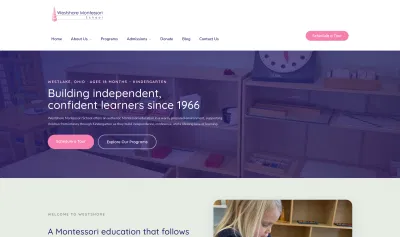 Westshore Montessori - Web Application