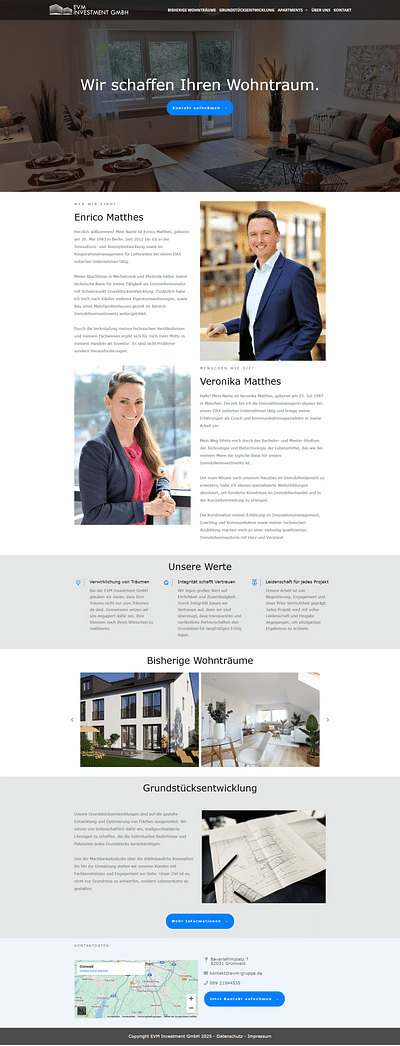 Onlineauftritt für Immobilienentwickler - Marketing