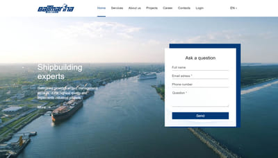 Shipbuilding company website - Creazione di siti web