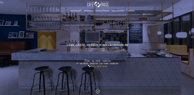 Webdesign Cafe Pause - Website Creation