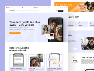 Website and Mobile App Design for TexTeo Televet Platform - Creación de Sitios Web