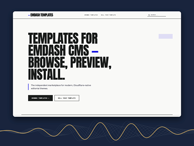 Emdash Store — marketplace de templates pour le CMS EmDash - Création de site internet
