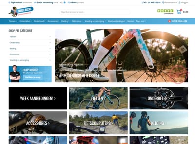 Bakker Racing products: E-commerce strategie met maatwerk webshop - Online Advertising
