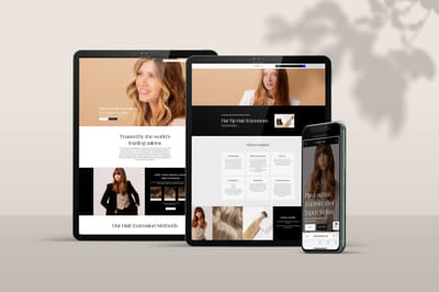 Design and Build for hair extension supplier - Marketing