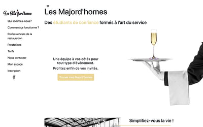 Les Majord'homes - Website Creation