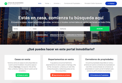Portal Inmobiliario Avisos de Propiedades - Creación de Sitios Web