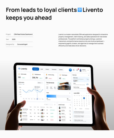 UI/UX Designer | Real Estate CRM Dashboard | UI UX Case Study | Figma - Desarrollo de Software