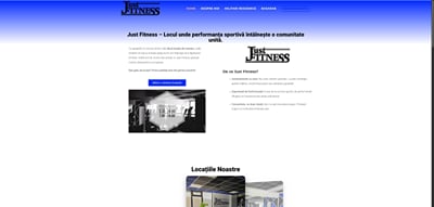 Just Fitness Club: website and digital marketing for a gym - Création de site internet