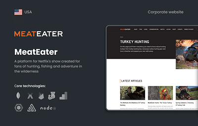 MeatEater: Corporate website for Netflix's show - Website Creation