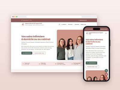 Site du cabinet infirmier de L’Espace Doré à Civrieux-d’Azergues - Application mobile