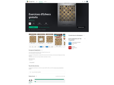 Application mobile  : Exercices d'Echecs gratuits - App móvil