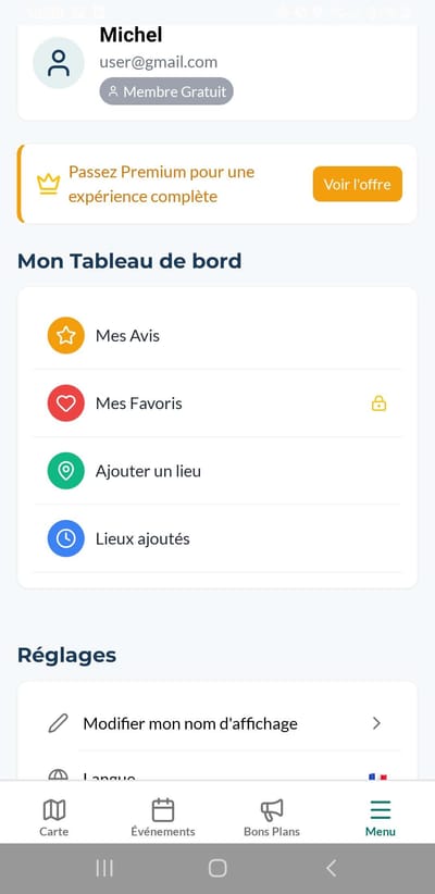 App mobile - Annuaire et géolocalisation de professionnels - App móvil