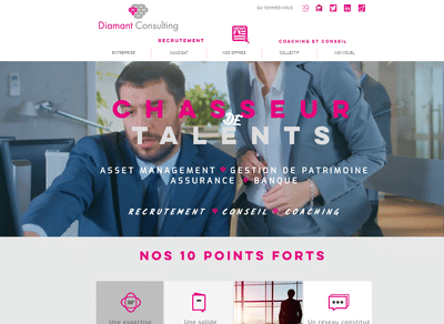 Site complet Diamant Consulting - Website Creation