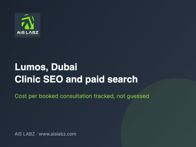 Lumos Dubai: SEO, Google profile and paid search - SEO