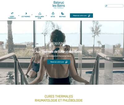 Réservation en ligne pour le premier centre thermal de France - Application web