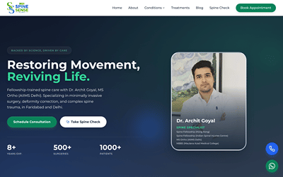 SpineSense: website and digital marketing for a spine surgeon - SEO