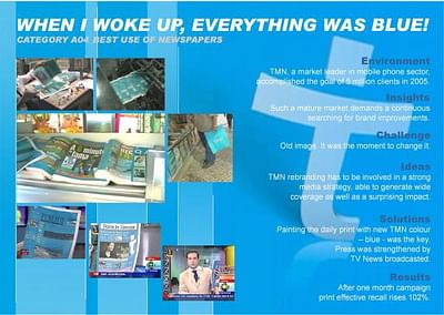 WHEN I WOKE UP EVERYTHING WAS BLUE - Advertising