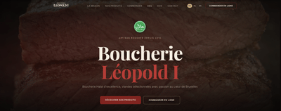 Boucherie Léopold I Site e-commerce click & collect - Website Creation