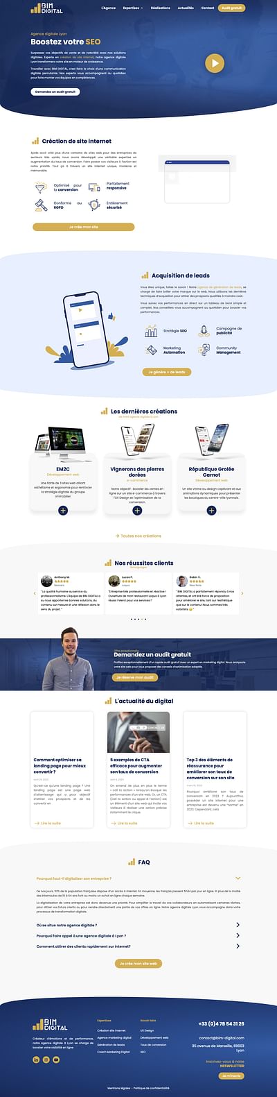Refonte du site de Bim digital - Création de site internet