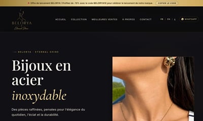 Brand website & online store for BELORYA jewelry - Website Creatie