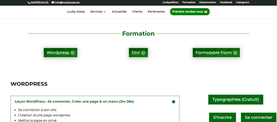 Formation de création de site web - Création de site internet