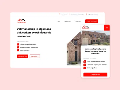 Vernieuwde en opgefriste website voor JVH Dakwerken - Création de site internet