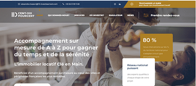Site internet 110 investissement - Website Creation