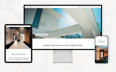 Luxueuze website voor Viking Liften - Création de site internet