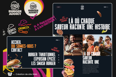 Burger Addict – La Maison des addicts du Burger - Création de site internet
