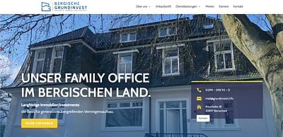 Website für eine Immobiliengesellschaft - Création de site internet