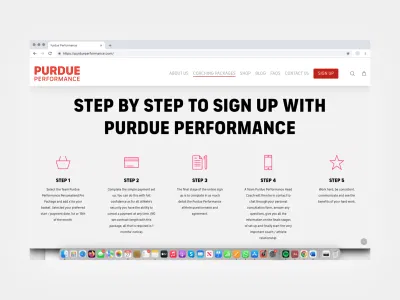 Purdue Performance Website Rebuild - Website Creation