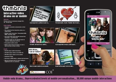 THMBNLS - INTERACTIVE MOBILE DRAMA - Advertising