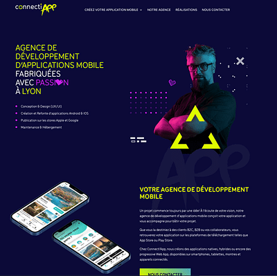 Connectiapp - Site vitrine + Shooting + identité - Création de site internet
