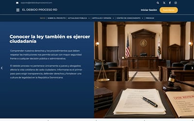 Plataforma editorial jurídica El Debido Proceso RD - E-commerce