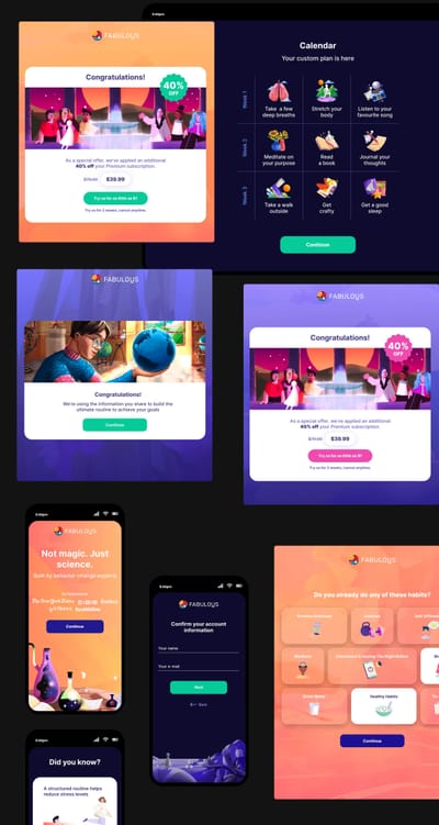 App onboarding. - Marketing