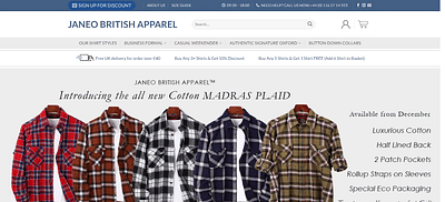 Janeo British Apparel Store - E-commerce