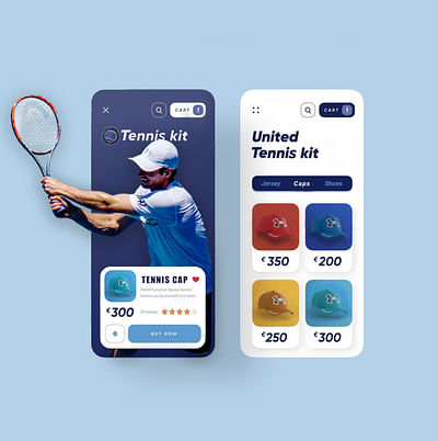 Application mobile IOS - Android " Tennisstorekit"
