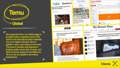 Temu — Global - Relations publiques (RP)