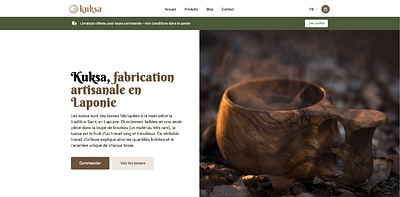 Boutique en ligne Kuksa Shop - Création de site internet